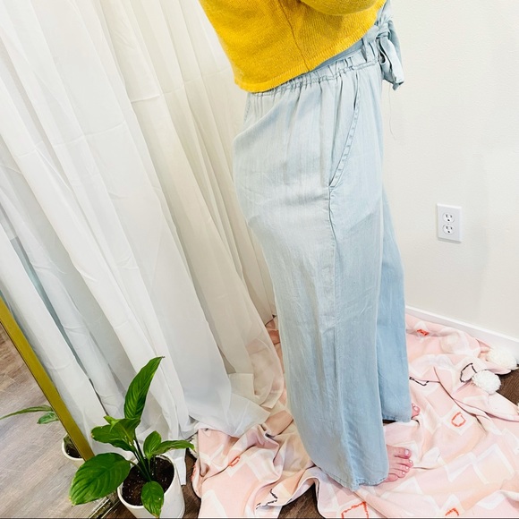 Thread & Supply Maria Paperbag Wide Chambray Pant - Picture 4 of 5